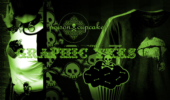 poison cupcake graphic tees